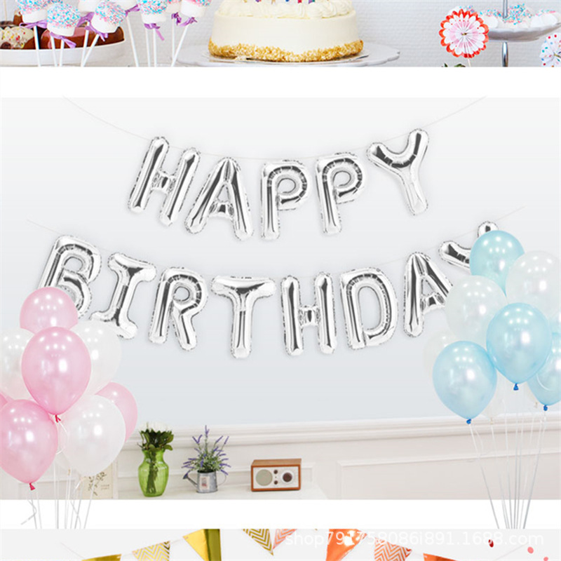 450g Weight Balloons Event & Party Supplies 50 PCS/Package Quantity Party, Festival Occasion Simple Style Letter Aluminum Film Party Festival Balloons