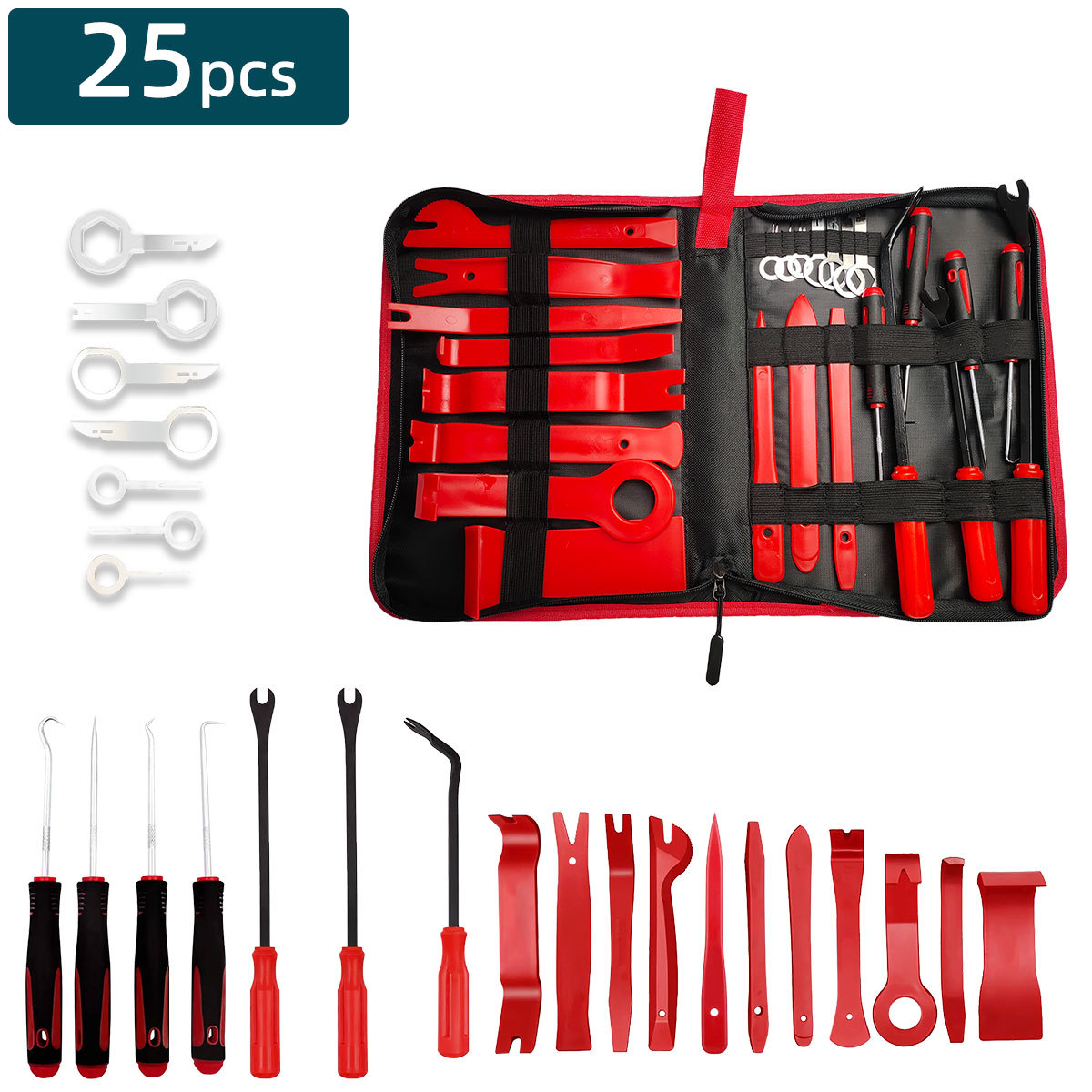 Kit de herramientas de desmontaje de paneles de automóviles Herramientas de instalación de desmontaje de sonido Herramientas de reparación de reparación de puertas