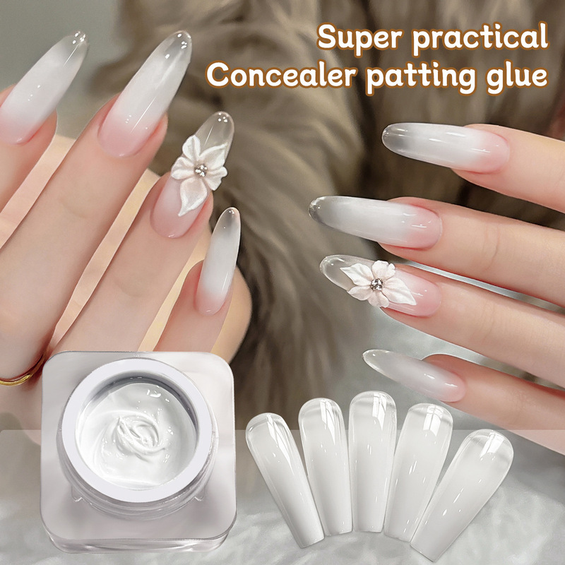 Acrylic Qiusi Pure White Pat Glue Halo Dye Canned High Saturated Popular All-match Nail Art Nail Art Oil Glue Nail Art Shop