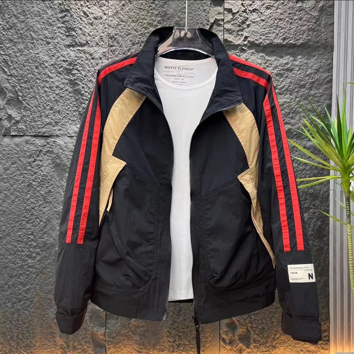 Men's Clothing Spring and autumn new patterned jackets men's fashion trend workwear hooded men's jackets versatile casual popular clothes trend_voghion.com
