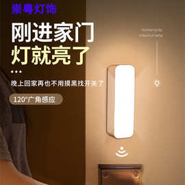 厂家批发家用人体感应灯长条充电led小夜灯智能宿舍护眼学习台灯