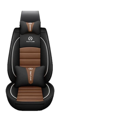 Rav4, Split Headrest and Seat Cushion, Universal | Seat cushion, seat cover - dark-brown-rongfang-luxury-version-five-seats