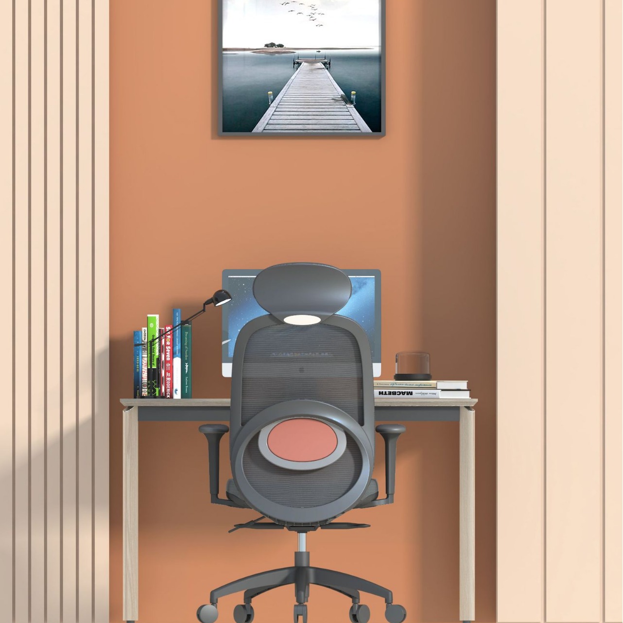 silla ergonómica, silla de oficina confortable, asiento de respaldo para el estudio de computadora de deportes electrónicos domésticos