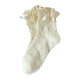 Mid-tube socks for children spring and summer lolita sweet ribbon solid color bubble lace women's socks jk wind lolita hemp pattern