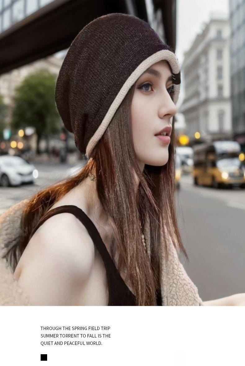 Mujeres Elegante Básico Color Sólido Hecho A Mano Sin Alero Gorro De Lana display picture 2