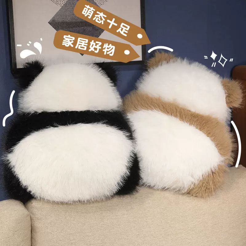 毛绒小狗车载纸巾盒汽车卡通公仔车用挂式抽纸盒毛绒装饰纸巾袋