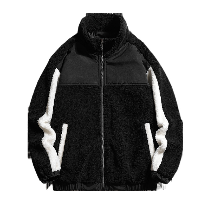 2022 invierno cordero abrigo cálido de algodón para hombres con terciopelo grueso agitado estilo de moda de Hong Kong venta directa