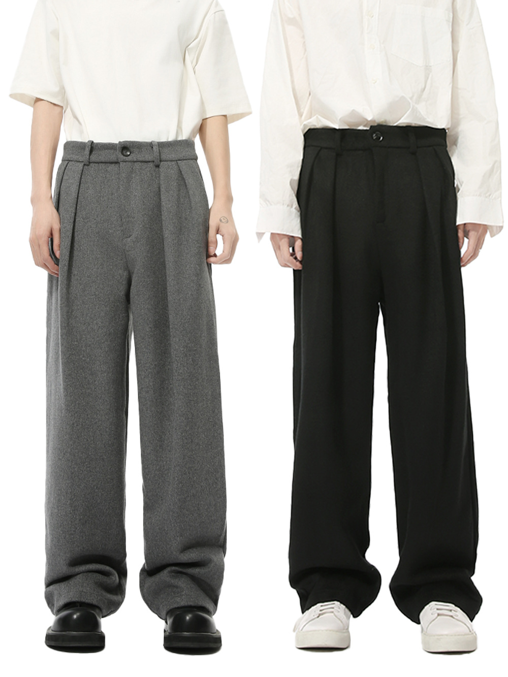 MTLCLOTHES Hombres| Nuevos productos de otoño de lana de estilo coreano de cuello vertical chino de bolsillo ligero de lujo suit de moda