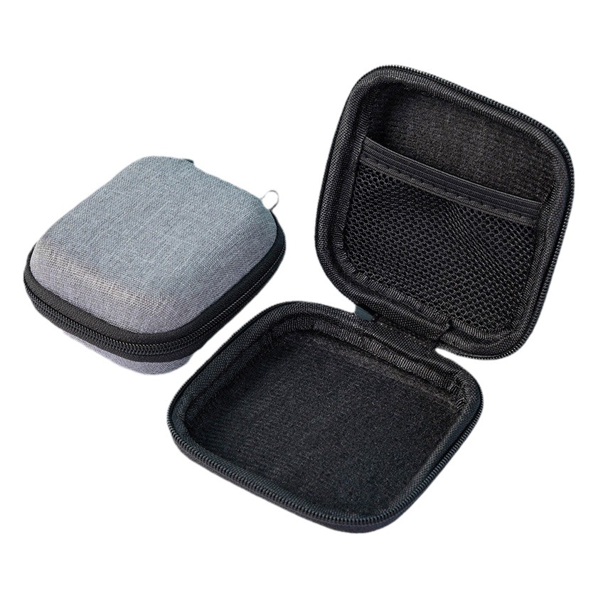 Eva bolsa de auriculares bolsa de disco duro de energía móvil portátil de tela de copo de nieve caja de almacenamiento de auriculares bolsa de cremallera anti-presión image 1