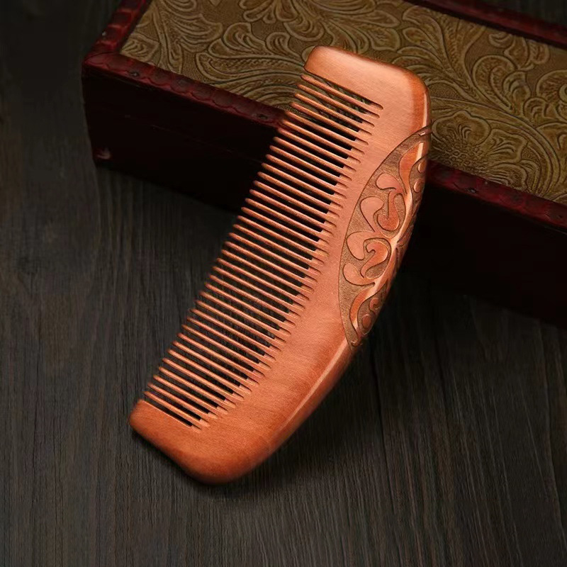 肥厚古い桃の木の櫛家庭用木製櫛無垢材の櫛ヘアコーム両面彫刻ブティック櫛卸売|undefined