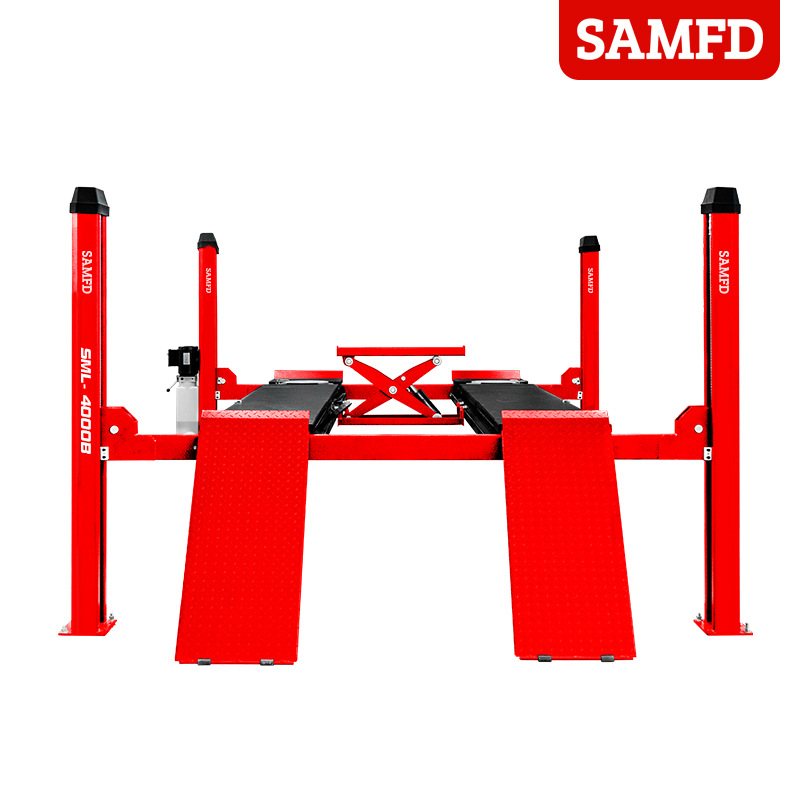 Elevador de coches SAMFD, elevador de cuatro columnas, elevador para reparación de automóviles, elevador de cuatro columnas para alineación de cuatro ruedas
