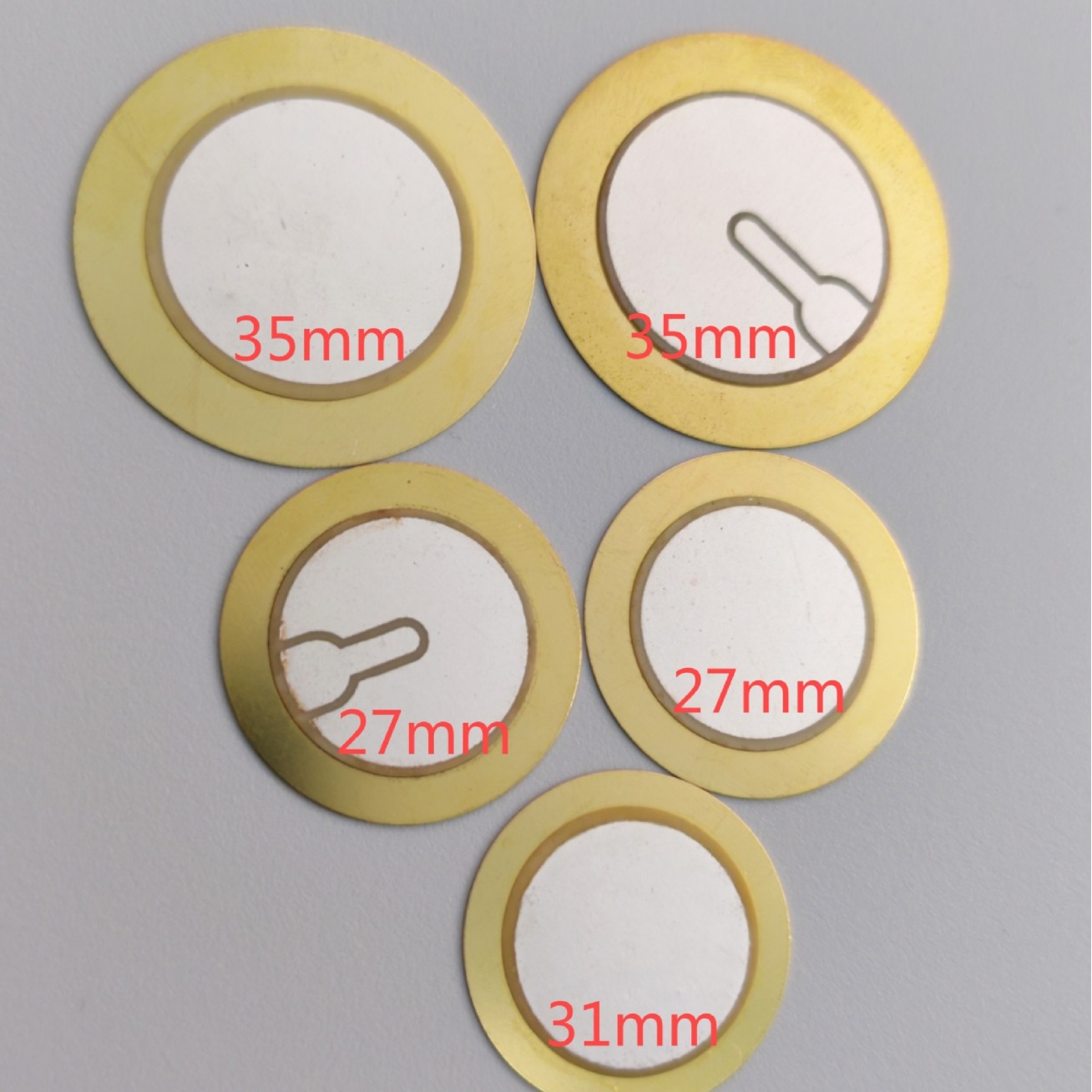 27mm压电蜂鸣片 压电陶瓷片20mm 35mm蜂鸣片