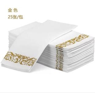 30 * 43CM disposable Western food gold dust-free tissue high-grade rose gold napkin Silver napkin lace paper