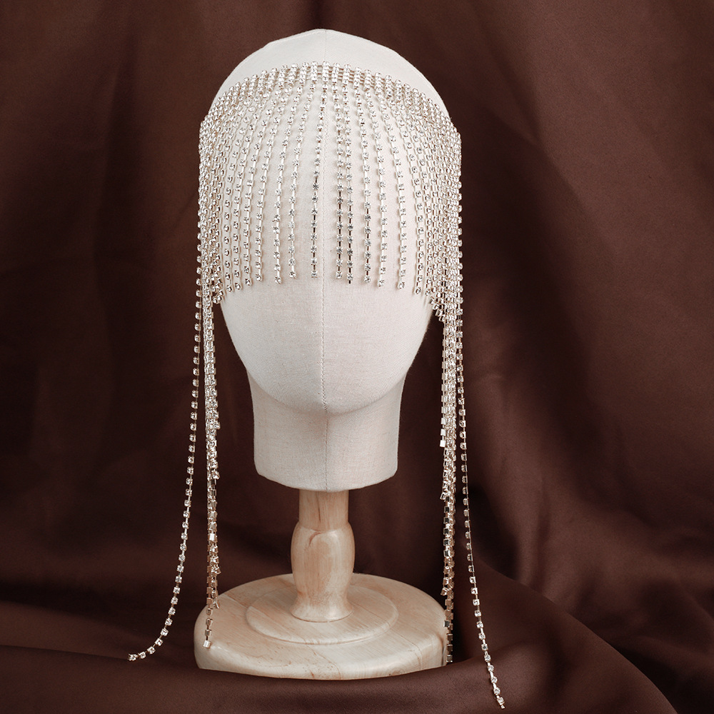 Parure de bijoux de mariée bohème strass style ethnique_voghion.com