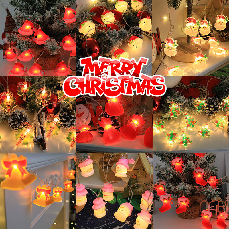 圣诞树装饰品雪人场景小挂彩灯氛围挂件圣诞发光灯串圣诞节布置灯