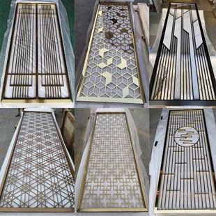 Stainless Steel Screen Partition Living Room Simple Modern Iron Art Entrance Door Home Bedroom Office Blocking Entrance
