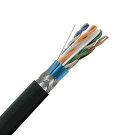 家装监控六类网线CAT6SFTP 无氧铜双屏蔽带编织网线千兆网络线