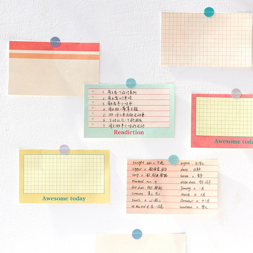 Message Glimmer Chronicle Boxed Index Card Notes Simple Thickened Memo Key Notes Memorizing Words 180 Cards 6 Types