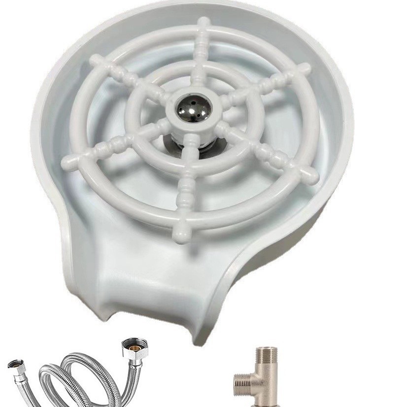 Lavador de Vasos para Barra, Lavador de Botellas para Fregadero, Lavador Automático de Café, Enjuagador sin Presión, Grifo