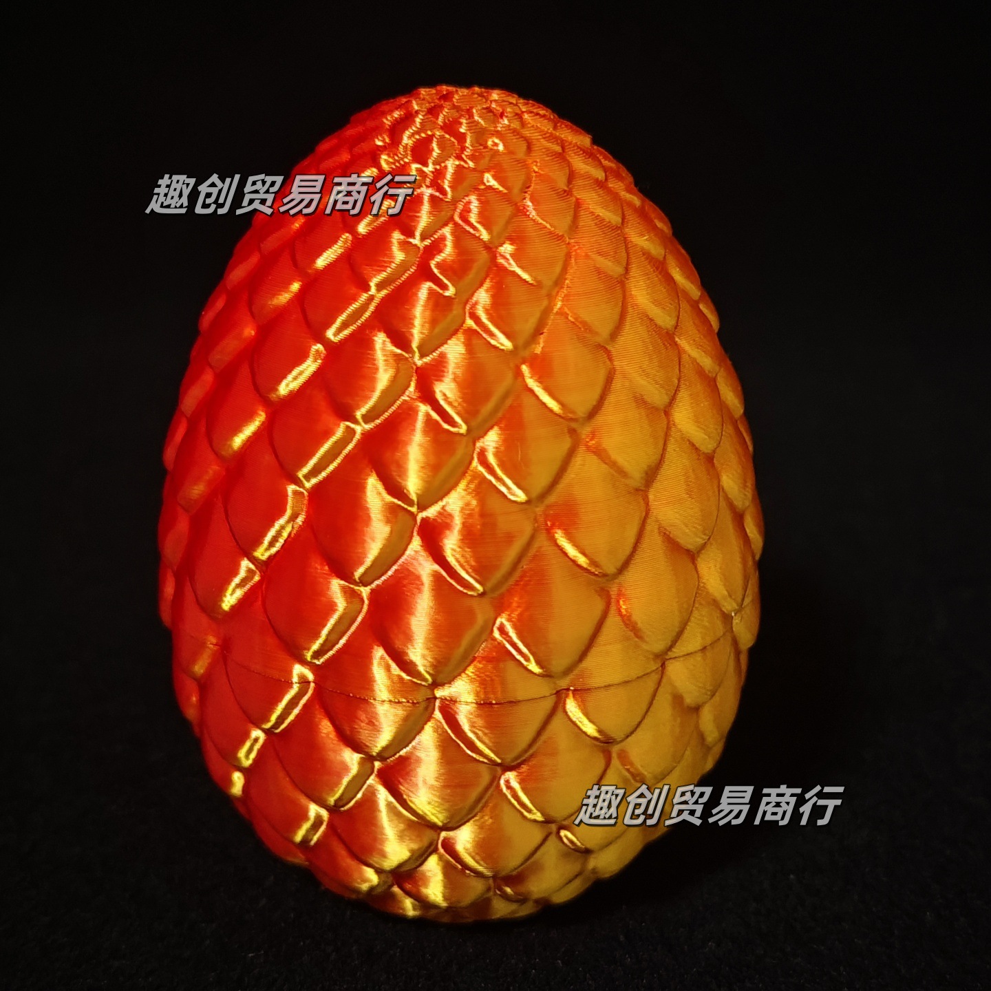 9.5CM 실크 레드 골드 드래곤 알(단일 드래곤 알에는 드래곤이 포함되지 않음)