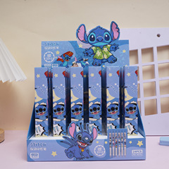 新商品8570史迪仔ブラインドペン漫画高颜値星間宝史迪奇押圧式中性筆対外貿易