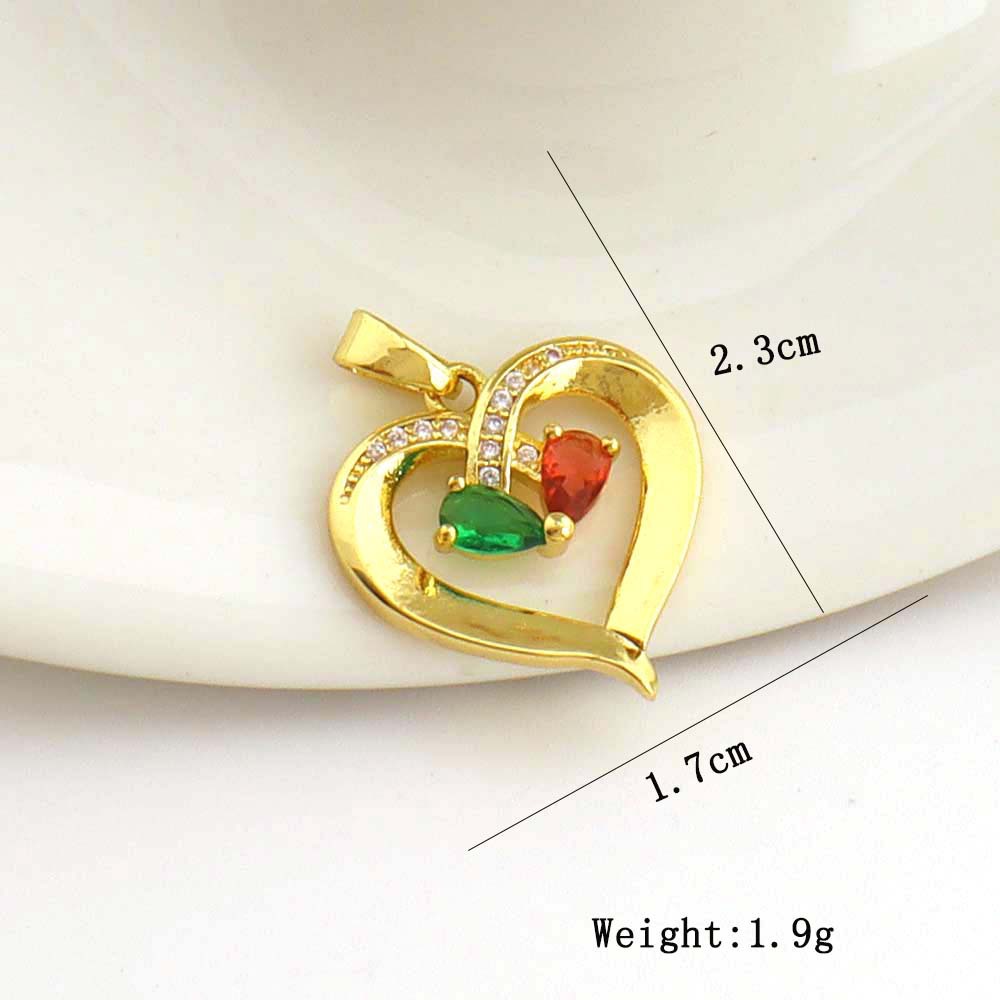 3g Weight Pendant Jewelry Making Type DIY Jewelry Accessories Classification 1 Piece Quantity Copper Material Heart Shape Pattern All Seasons Season Plating Design Vintage Style, Classic Style Style 1 Piece Copper Heart Shape Pendant 2