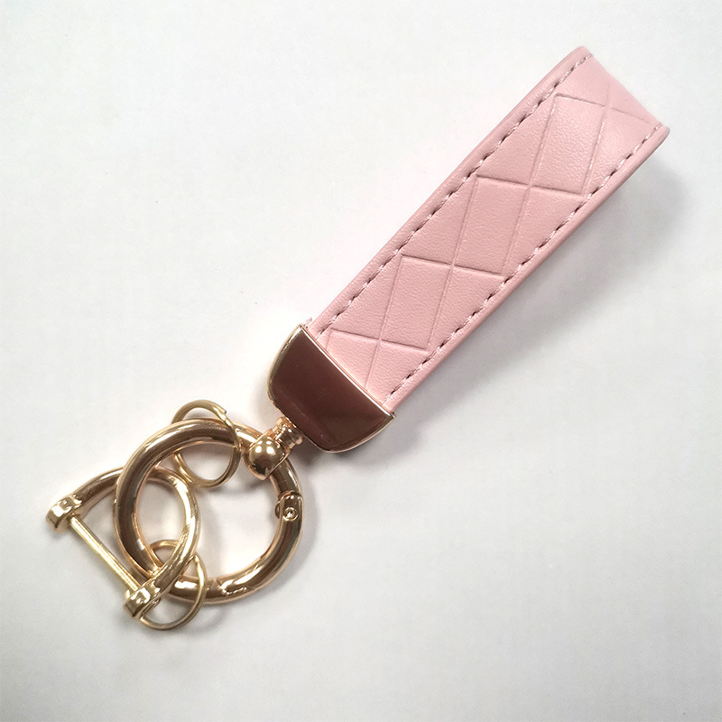 Simple Style Solid Color Pu Leather Zinc Alloy Women's Bag Pendant Keychain display picture 14