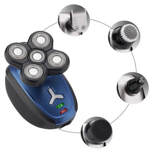 WAIKIL cross-border specializes in men's multi-functional razor USB rechargeable five-blade push white push shaver