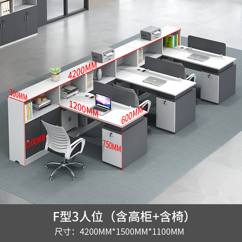 8 f 3 personas (incluido Gabinete alto + silla)