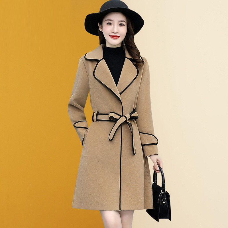 Double-Sided Woolen Coat for Women, 2026 New Autumn and Winter Fashion, Petite Woolen Jacket, Mid-Length Style Double-Sided Woolen Coat for Women, 2026 New Autumn and Winter Fashion, Petite Woolen Jacket, Mid-Length Style