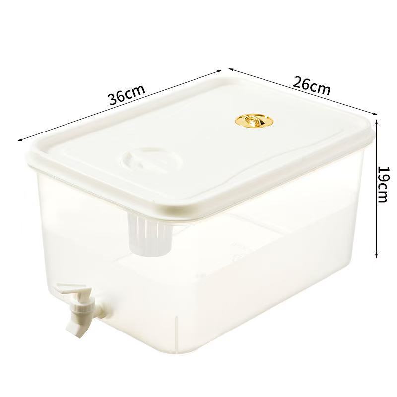 Refrigerador botella de agua fría bebida fría de verano té de frutas cubo de agua fría helada gran capacidad con la sincronización del grifo botella de agua fría chapada en oro