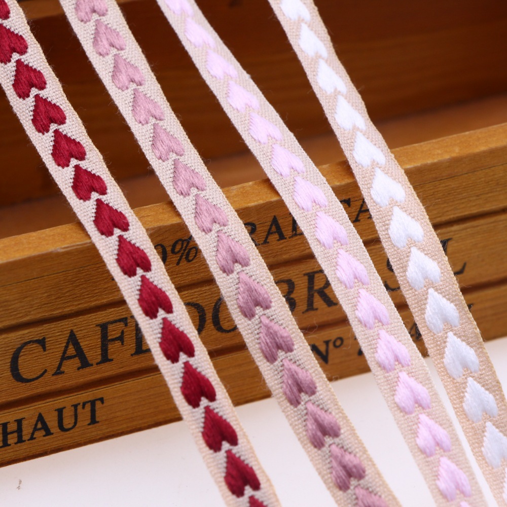 1 Roll Quantity Casual Elegant Simple Style Heart Shape Cotton Holiday Wedding Birthday Colored Ribbons Party Supplies Gift Wrapping Supplies 1 Roll