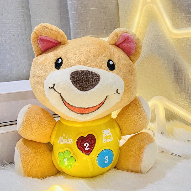 赤ちゃんなだめる動物ぬいぐるみ人形人形電気音と光音楽親子啓発おもちゃ|undefined