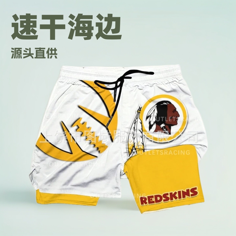 NFL Hot Summer Men's Quick-drying Leisure Seaside Beach Pants Shorts Source Direct Supply One Piece
