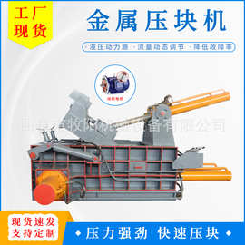 全自动金属液压压块机卧式铁屑液压压块机废铝下角料压块机图片