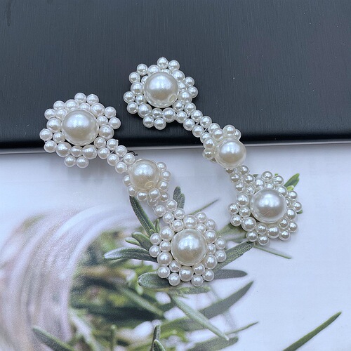 Beaded plate buttons cheongsam buttons Chinese style pearl handmade retro decoration ancient costume traditional Hanfu accessories