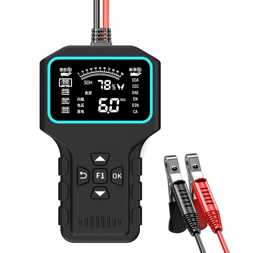 Анализатор аккумуляторов, универсальный аккумулятор 12 В/24 В, тест CCA, тест внутреннего сопротивления, точное измерение