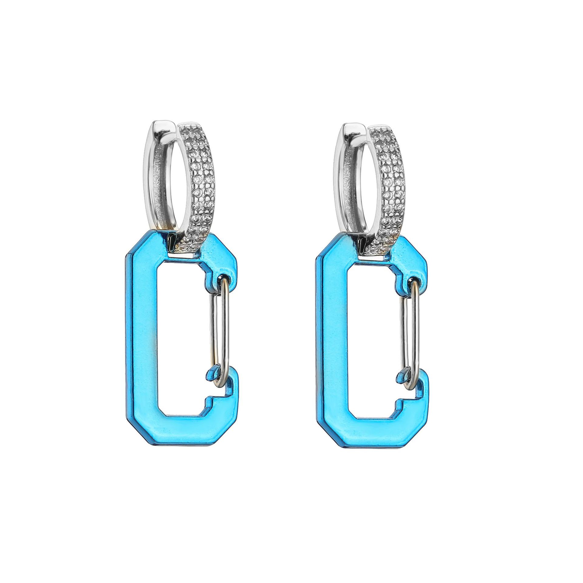 Geometric Pattern Women'S Gender Fashion Geometric Brass Earrings Zircon Copper Earrings