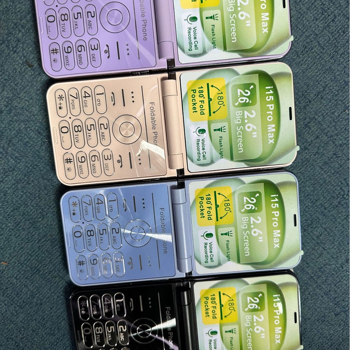 四卡四待  时尚新款180°按键折叠  超长待机 老年手机 跨境代发