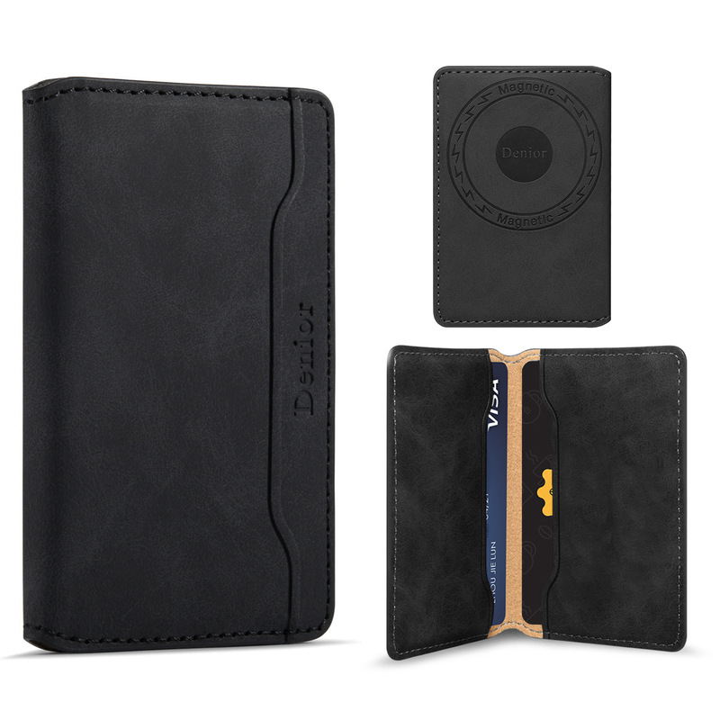 Denior Is Suitable for Apple 17, Imitation Leather Back Sticker, Convenient Wallet, Leather Gift Card Holder, Retro Magnetic Stand Card Holder Denior Is Suitable for Apple 17, Imitation Leather Back Sticker, Convenient Wallet, Leather Gift Card Holder, Retro Magnetic Stand Card Holder