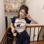 v领修身印花夏季t恤