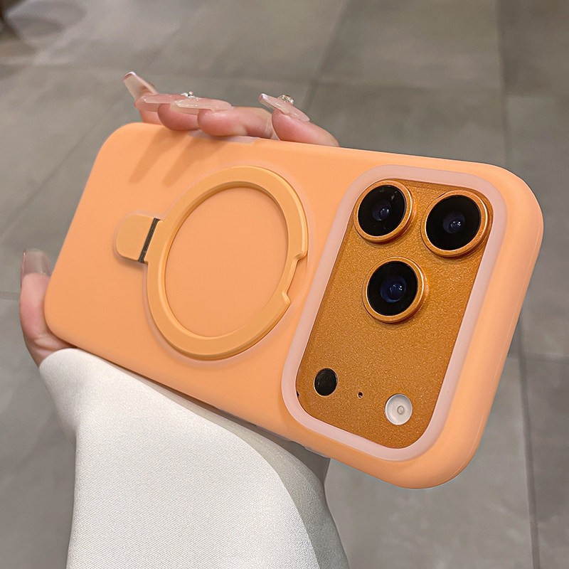 Nuevo iPhone17promax gelatina sensación de piel succión soporte caso de teléfono móvil para Apple 16 todo incluido caso