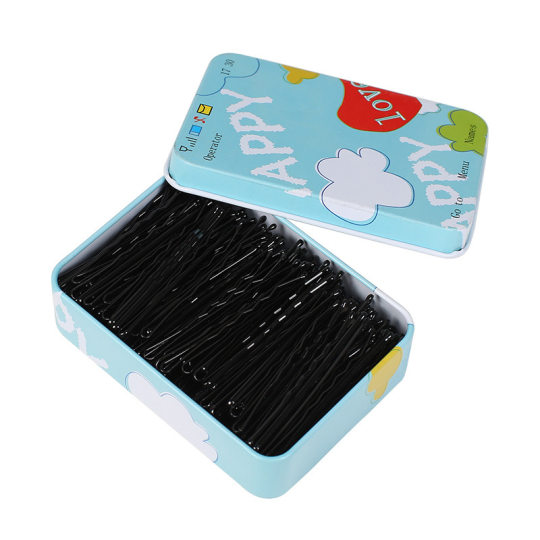Black One-character Clip Girl's Bangs Hairpin Broken Hair Fixing Hairpin Simple Side Clip Studio Hair Style Headwear