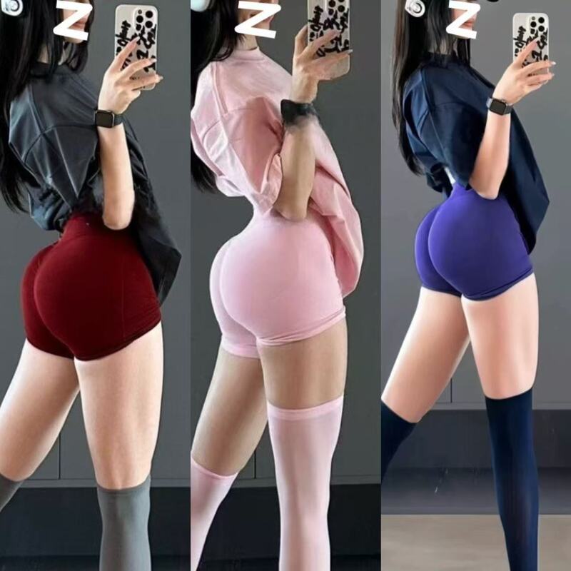 Df New Color Peach Butt-Enhancing High-Waisted Tight-Fitting Tummy Control Shorts European and American Style Fitness Shorts for Women Summer