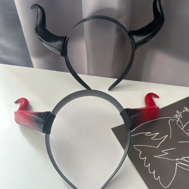 In-Stock Cross-Border Devil Horn Headband Halloween Decoration Headwear Dance Party Props Horn Headgear In-Stock Cross-Border Devil Horn Headband Halloween Decoration Headwear Dance Party Props Horn Headgear