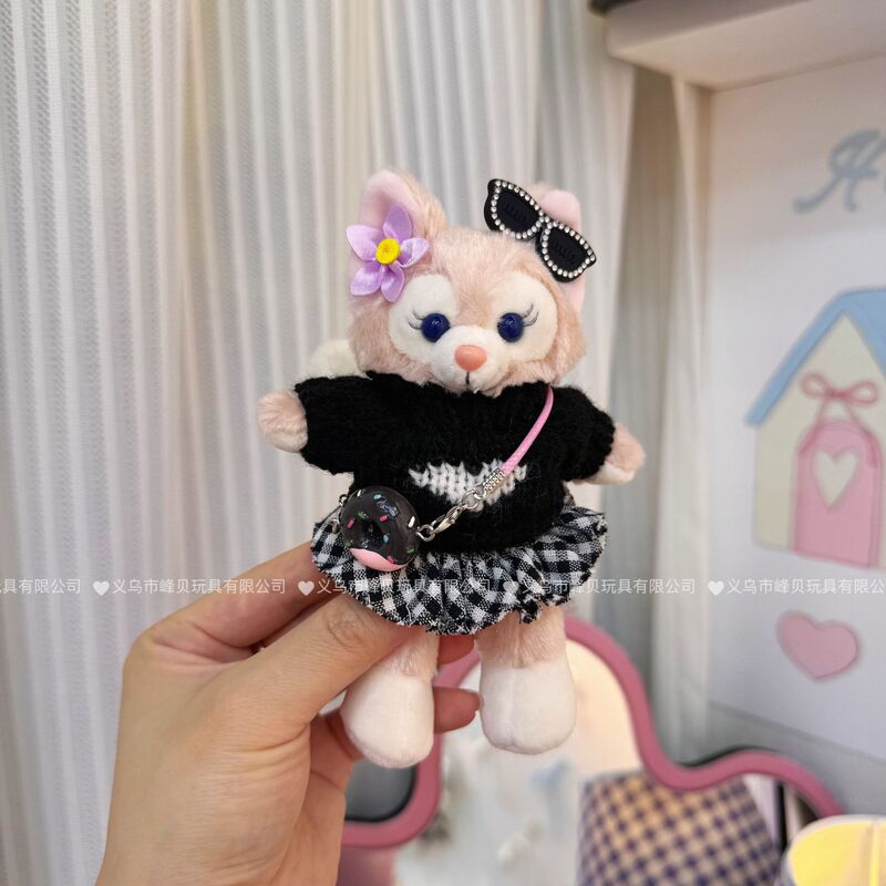 玲娜貝児の青い真珠のお姫様のスカートはぬいぐるみのかばんをつけてキーホルダーのメーカーを包んで直接販売します。|undefined