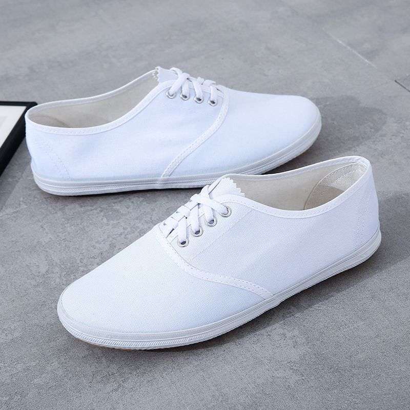 White Sneakers, Canvas Shoes, White Shoes, Tennis Shoes, Men's Martial Arts Training and Sports Shoes