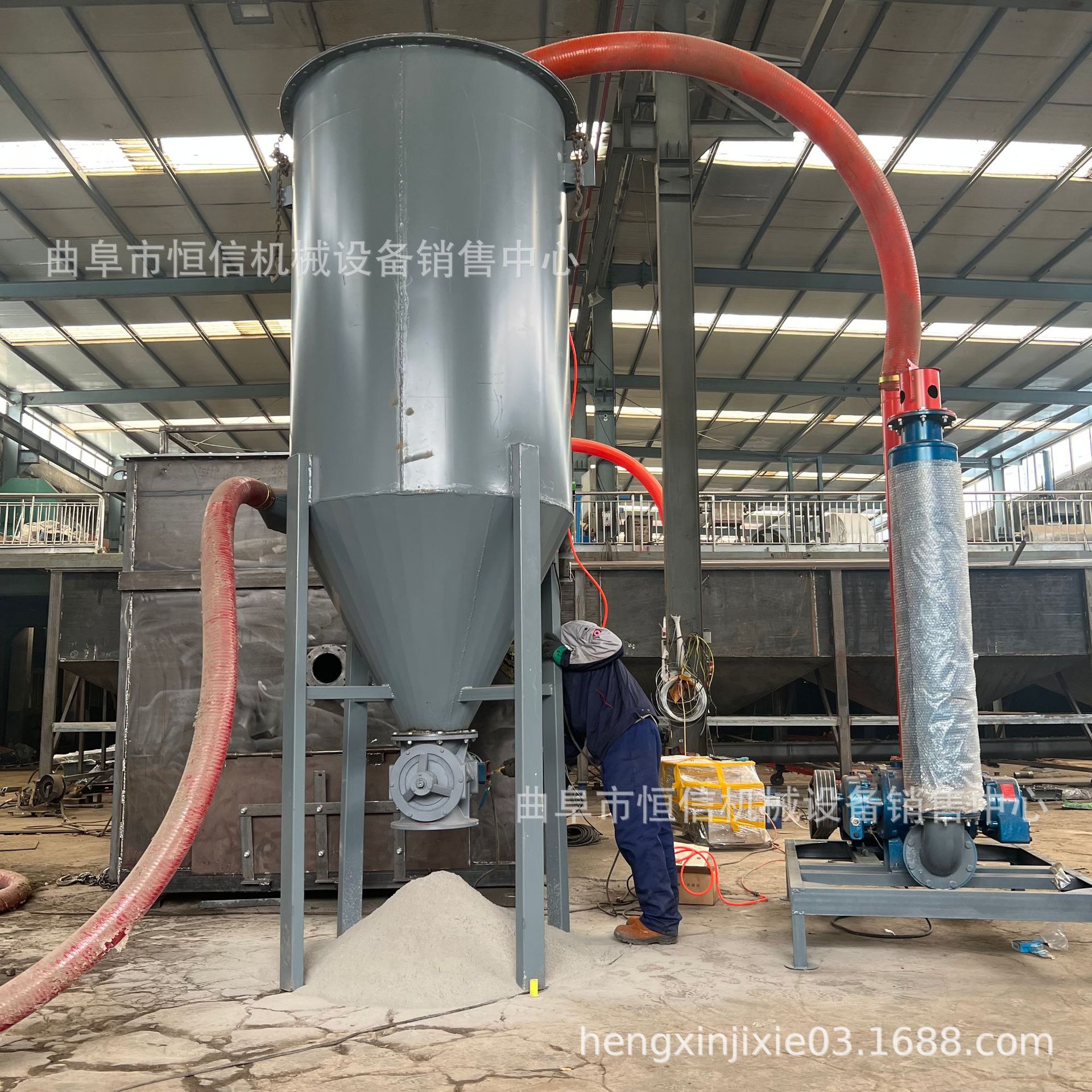 金属铁粉装吨包气力吸灰机zcjb 稀土重晶石粉脉冲除尘气力抽灰机