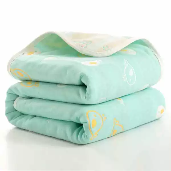 6-layer green whale 110*110 [free square scarf]