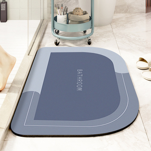 Diatom mud soft absorbent pad bathroom door mat diatomaceous earth non-slip bathroom floor mat bathroom toilet carpet